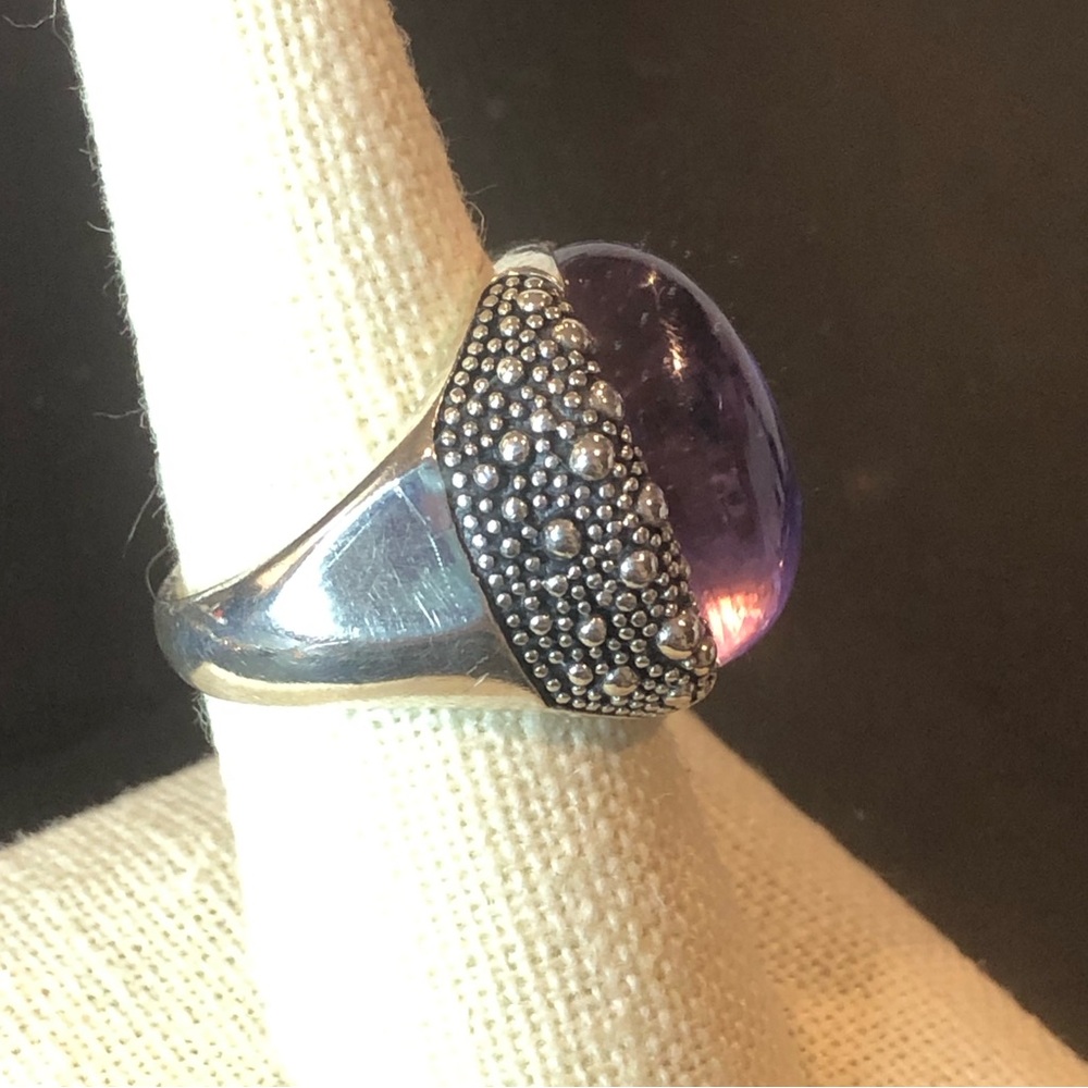 MICHAEL DAWKINS Starry Night Amethyst Sterling Silver 925 Ring Sz 8.75 - Picture 5 of 17